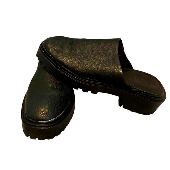 ASOS Design Women’s Black Chunky Mules Slip On Marvin Size 7 - Picture 1 of 12